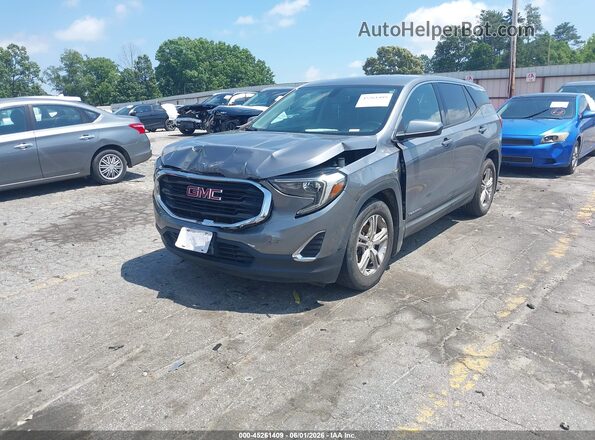 3GKALMEV4JL212822 2018 GMC TERRAIN Gray წინა მარცხენა ხედი სამი მეოთხედიდან