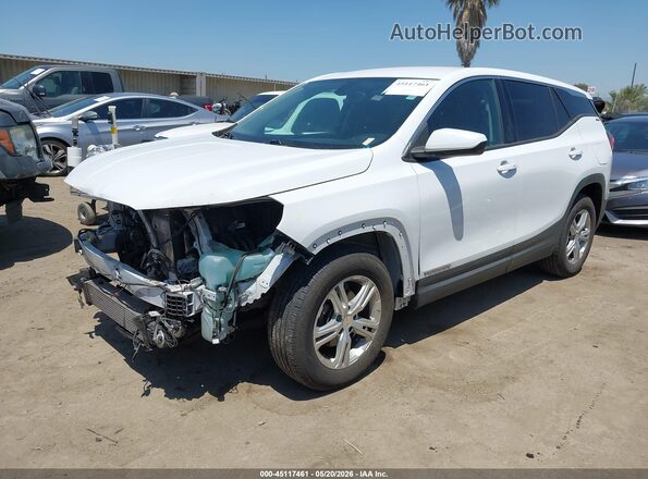3GKALMEV5KL370605 2019 GMC TERRAIN White წინა მარცხენა ხედი სამი მეოთხედიდან