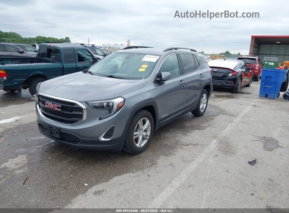 3GKALMEV5ML328471 2021 GMC TERRAIN Gray Առջևի ձախ երեք քառորդ տեսարան