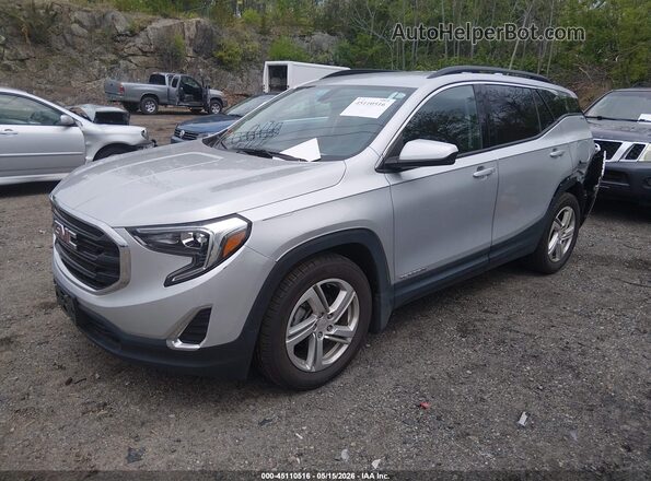 3GKALMEV6JL314932 2018 GMC TERRAIN Серебряный Передняя левая четверть
