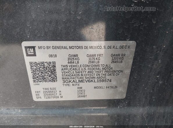 3GKALMEV6KL159574 2019 GMC TERRAIN Pewter Widok komory silnika