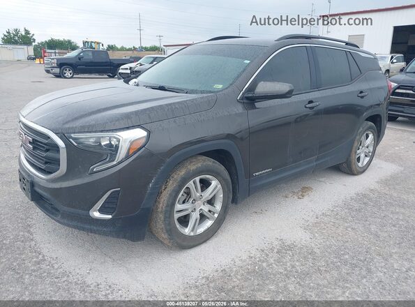3GKALMEV6KL258766 2019 GMC TERRAIN Gray Առջևի ձախ երեք քառորդ տեսարան