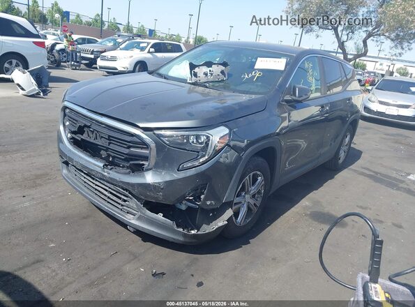 3GKALMEV7JL144578 2018 GMC TERRAIN Gray Vista tres cuartos delantera izquierda