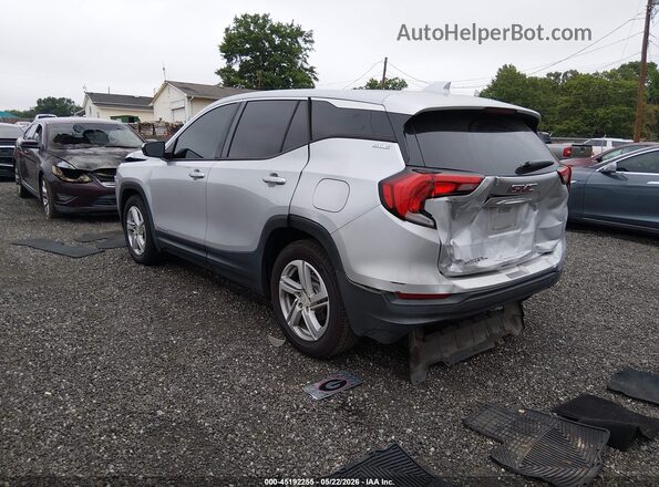 3GKALMEV7JL197765 2018 GMC TERRAIN Silver Trasero izquierdo