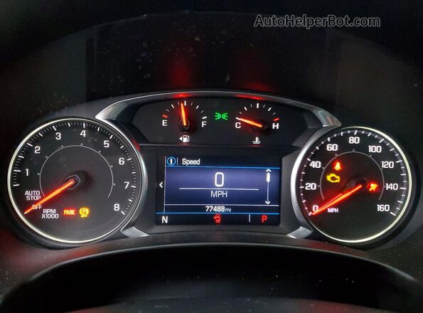 3GKALMEV7LL142512 2020 GMC TERRAIN Black Вид щитка приладів