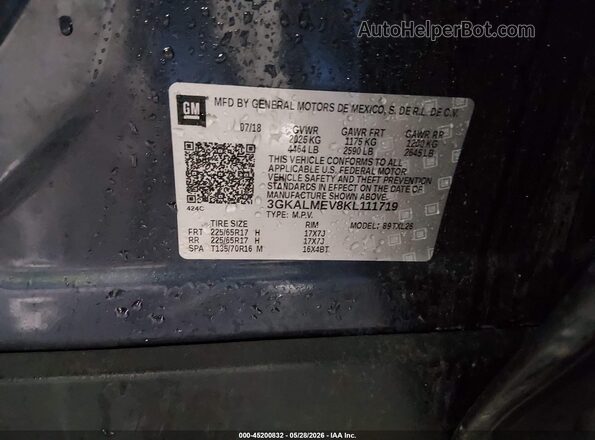 3GKALMEV8KL111719 2019 GMC TERRAIN Dark Blue Вид подкапотного пространства