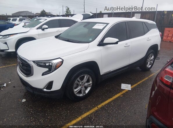 3GKALMEV8ML323023 2021 GMC TERRAIN White Vista tres cuartos delantera izquierda