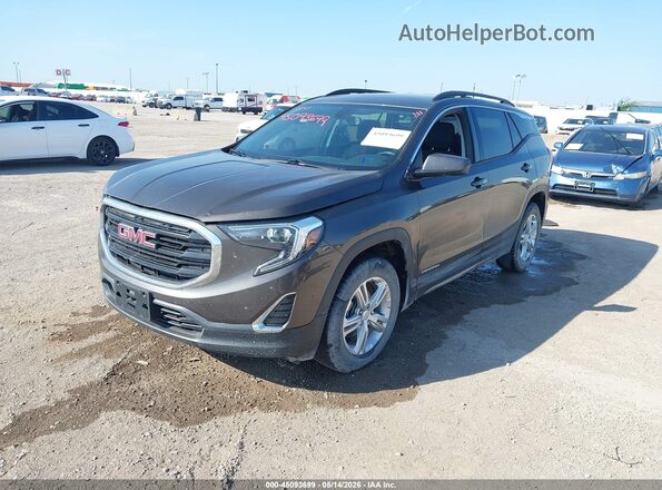 3GKALMEV9KL271883 2019 GMC TERRAIN Brown Առջևի ձախ երեք քառորդ տեսարան