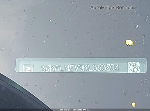 3GKALMEV9KL363804 2019 GMC TERRAIN Blue 