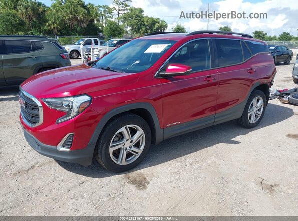 3GKALMEX4JL128582 2018 GMC TERRAIN Red Առջևի ձախ երեք քառորդ տեսարան