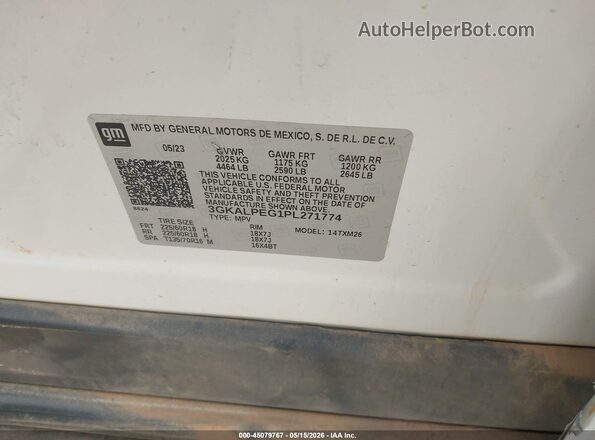 3GKALPEG1PL271774 2023 GMC TERRAIN White Շարժիչի բաժամունքի տեսք