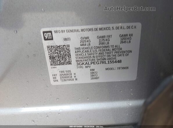 3GKALPEG7RL155448 2024 GMC TERRAIN Серый Вид подкапотного пространства