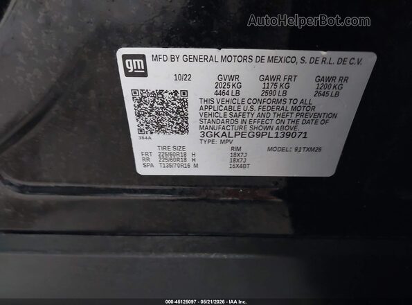 3GKALPEG9PL139071 2023 GMC TERRAIN Black Vista del compartimento del motor