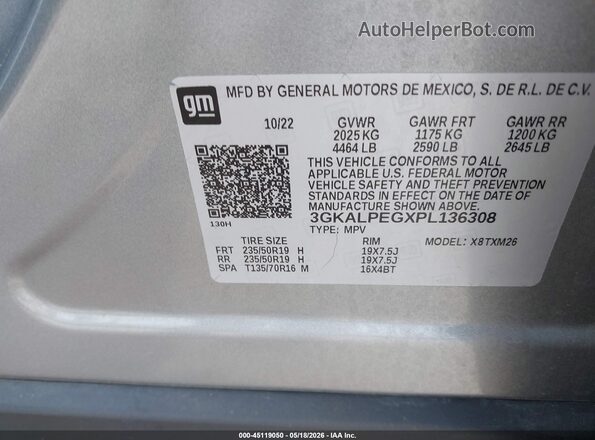 3GKALPEGXPL136308 2023 GMC TERRAIN Silver 