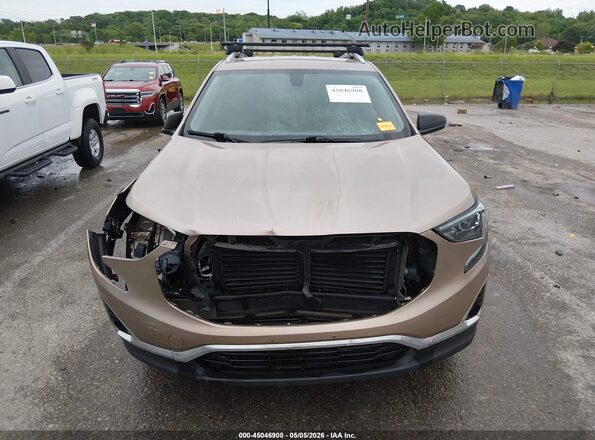 3GKALPEV1JL157022 2018 GMC TERRAIN Gold Rear interior view