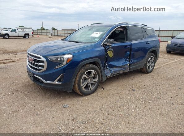 3GKALPEV8KL302087 2019 GMC TERRAIN Blue წინა მარცხენა ხედი სამი მეოთხედიდან