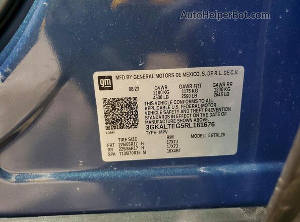 3GKALTEG5RL161676 2024 GMC TERRAIN Blue 360 interior view