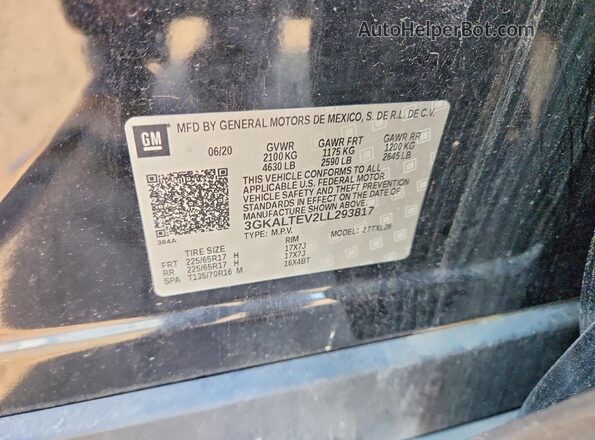 3GKALTEV2LL293817 2020 GMC TERRAIN Black Widok komory silnika