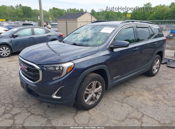 3GKALTEV7JL189062 2018 GMC TERRAIN Синий Передняя левая четверть