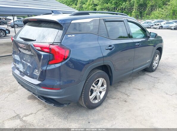 3GKALTEV7JL189062 2018 GMC TERRAIN Синий Задняя правая четверть