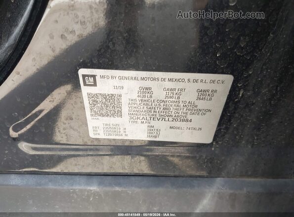 3GKALTEV7LL203884 2020 GMC TERRAIN Black Вид підкапотного простору