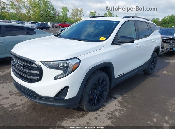 3GKALTEVXLL159766 2020 GMC TERRAIN White Vista tres cuartos delantera izquierda