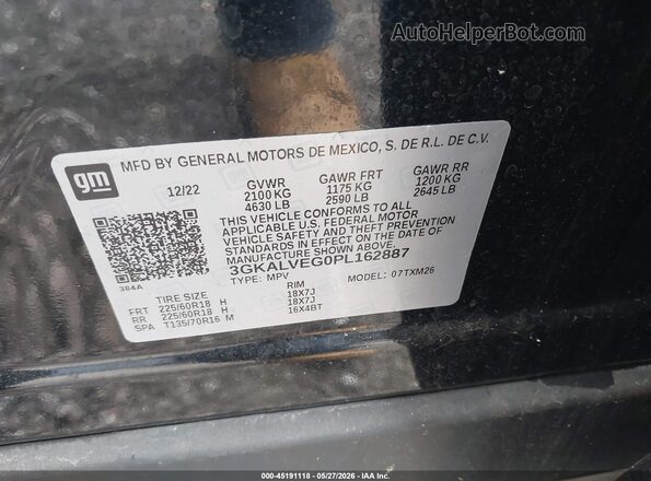 3GKALVEG0PL162887 2023 GMC TERRAIN Black Вид підкапотного простору