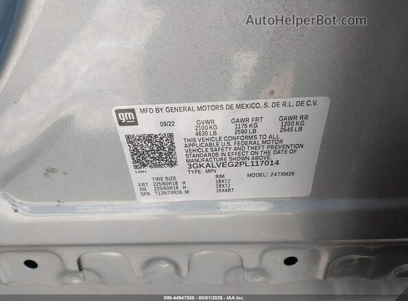 3GKALVEG2PL117014 2023 GMC TERRAIN Silver 