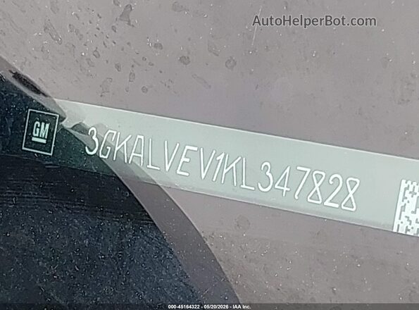 3GKALVEV1KL347828 2019 GMC TERRAIN Black ძრავის განყოფილების ხედი