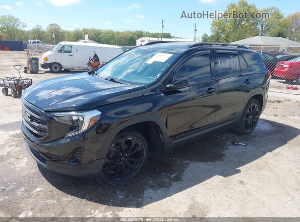 3GKALVEV1LL189654 2020 GMC TERRAIN Black წინა მარცხენა ხედი სამი მეოთხედიდან