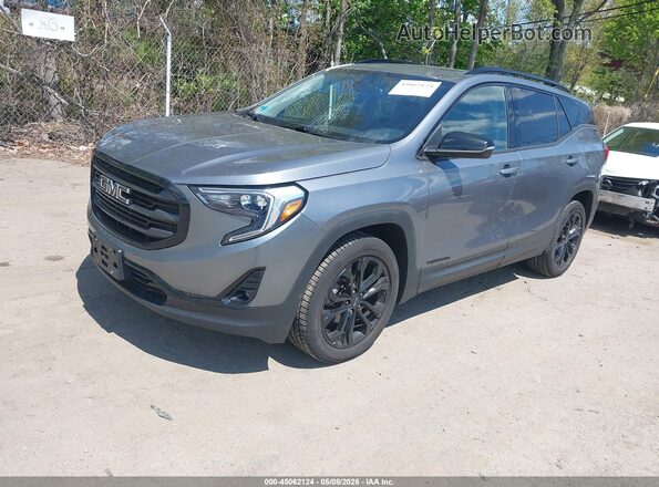 3GKALVEV6LL302174 2020 GMC TERRAIN Gray წინა მარცხენა ხედი სამი მეოთხედიდან