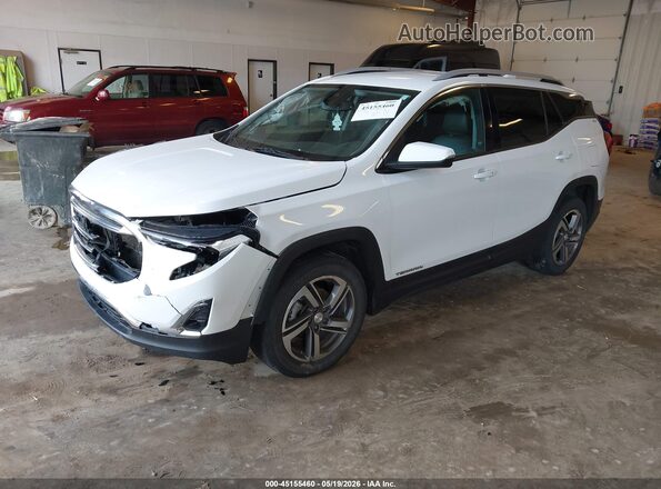 3GKALVEV7ML317820 2021 GMC TERRAIN White წინა მარცხენა ხედი სამი მეოთხედიდან