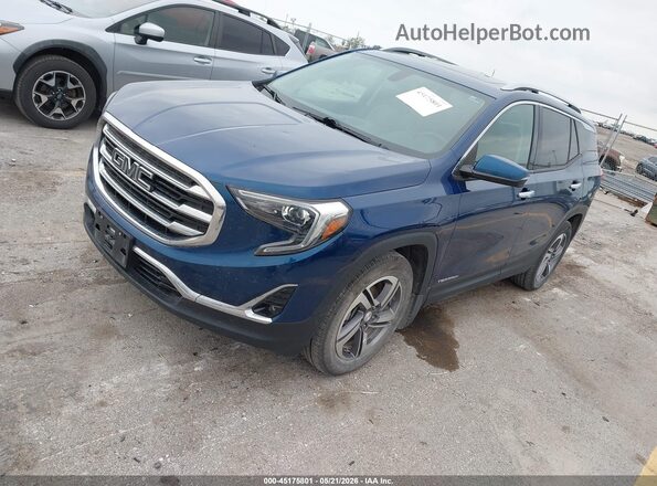 3GKALVEV8KL280189 2019 GMC TERRAIN Blue წინა მარცხენა ხედი სამი მეოთხედიდან