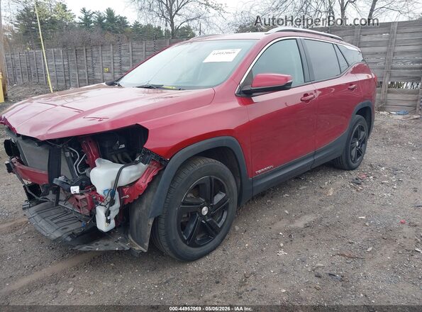 3GKALVEV8ML321908 2021 GMC TERRAIN Red Առջևի ձախ երեք քառորդ տեսարան