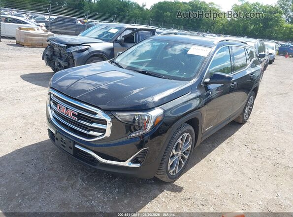 3GKALVEX7JL376296 2018 GMC TERRAIN Black Przód lewy