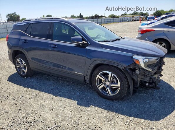 3GKALWEU3JL302529 2018 GMC TERRAIN Blue Przód prawy