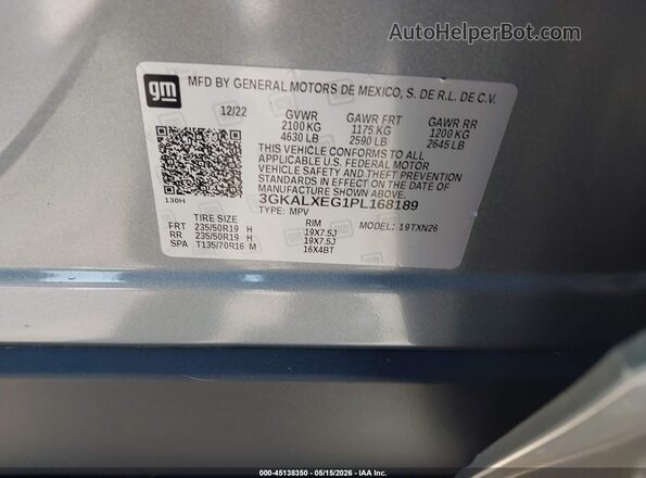 3GKALXEG1PL168189 2023 GMC TERRAIN Серебряный 