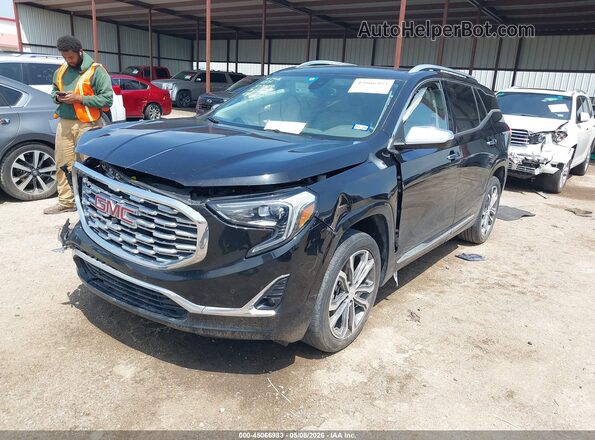 3GKALXEX2JL283360 2018 GMC TERRAIN Black წინა მარცხენა ხედი სამი მეოთხედიდან