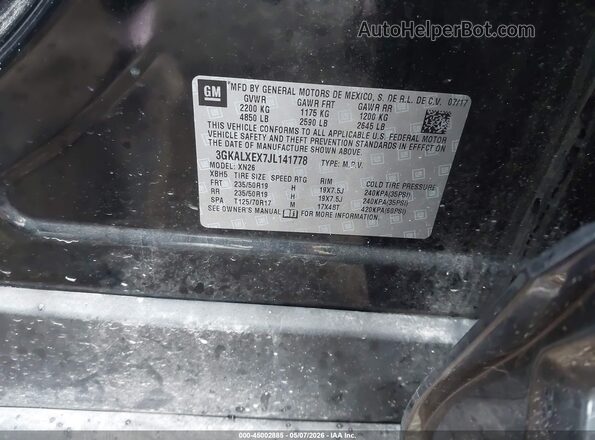 3GKALXEX7JL141778 2018 GMC TERRAIN Black Engine compartment view