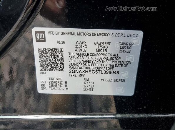 3GNAXHEG5TL398048 2026 CHEVROLET EQUINOX Black 