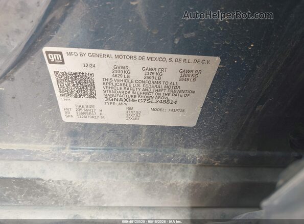 3GNAXHEG7SL248814 2025 CHEVROLET EQUINOX Blue Widok komory silnika