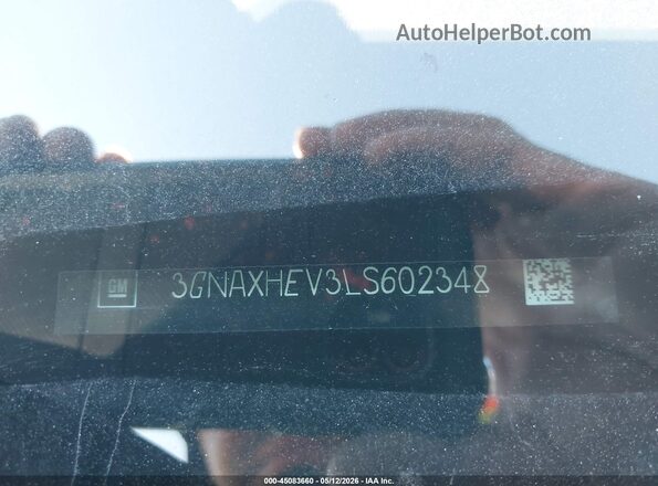 3GNAXHEV3LS602348 2020 CHEVROLET EQUINOX Gray Շարժիչի բաժամունքի տեսք