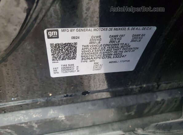 3GNAXPEG7SL132247 2025 CHEVROLET EQUINOX Black 