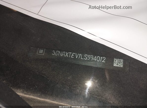 3GNAXTEV1LS594012 2020 CHEVROLET EQUINOX Black ძრავის განყოფილების ხედი
