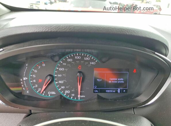 3GNCJLSB2KL351886 2019 CHEVROLET TRAX White Вид щитка приладів