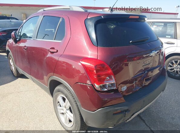 3GNCJLSB8GL185879 2016 CHEVROLET TRAX Maroon Tył lewy