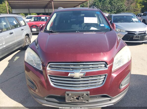 3GNCJLSB8GL185879 2016 CHEVROLET TRAX Maroon Widok zestawu wskaźników
