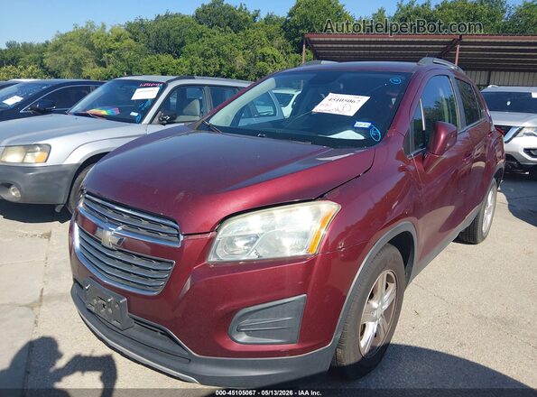 3GNCJLSB8GL185879 2016 CHEVROLET TRAX Maroon Przód lewy