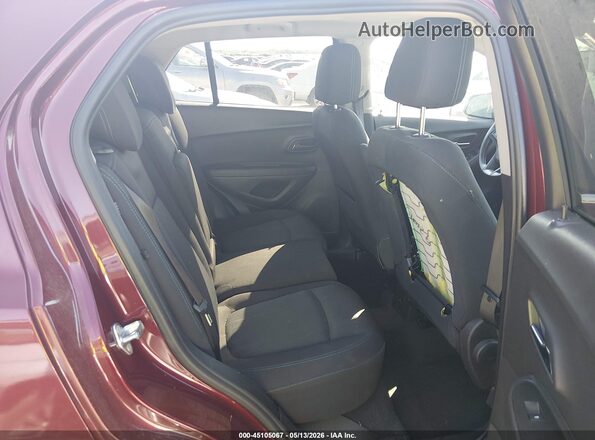 3GNCJLSB8GL185879 2016 CHEVROLET TRAX Maroon Widok naklejki z numerem VIN