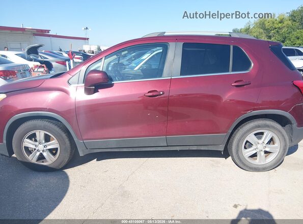 3GNCJLSB8GL185879 2016 CHEVROLET TRAX Maroon Widok wnętrza 360 stopni